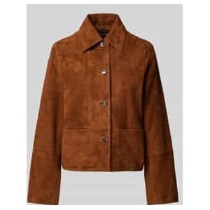 Jack in leerlook met steekzakken, model 'LESSA'