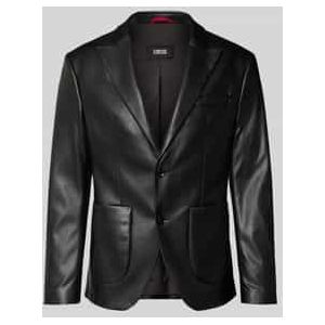 2-knoops colbert in leerlook, model 'DRAGO'