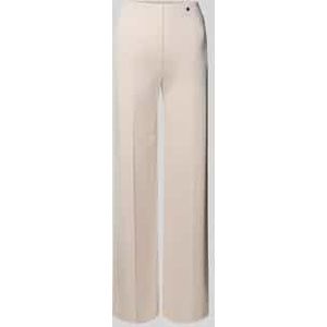 Stoffen broek van viscosemix met persplooien