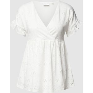 Zwangerschapsblouse met gebloemde broderie anglaise