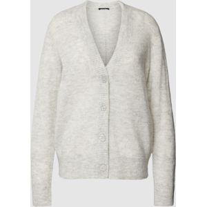 Cardigan met stretch in gemêleerde look