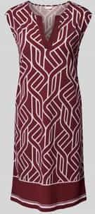 Knielange jurk met tuniekkraag