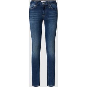 Skinny fit mid rise jeans met stretch