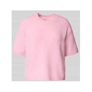 Gebreide pullover met lanawol en ronde hals