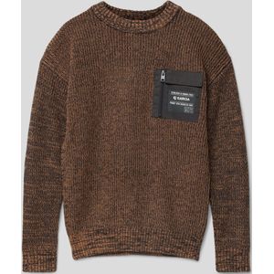 Gebreide pullover met borstzak