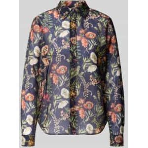 Regular fit overhemdblouse met zijde, model 'Floral'