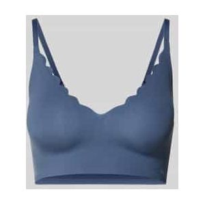 Skiny - Micro Essentials - Bustier - Vintage Indigo - Uitneembare Pads - Naadloos - V-hals - Zonder Beugel