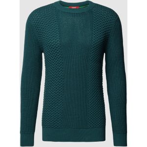 Gebreide pullover met ribboorden