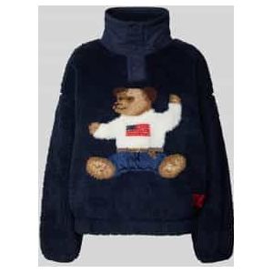 Polo Ralph Lauren - Trui - Navy / Bruin / Rood / Wit - Fleece - Losse Pasvorm