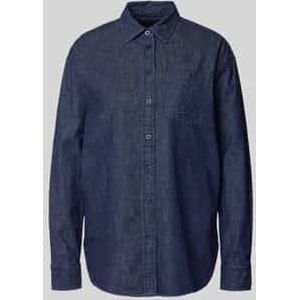 Overhemdblouse met labelstitching, model 'BRAWLEY'