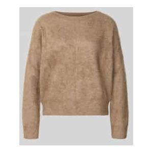 Regular fit pullover van puur kasjmier in gebreide look