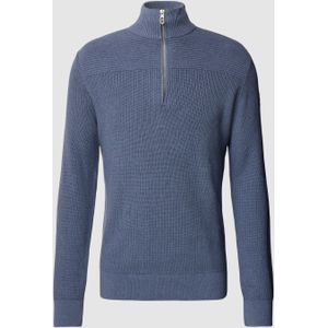 Gebreide pullover met korte ritssluiting