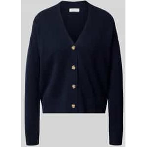 Regular fit gebreid jack van zuivere wol