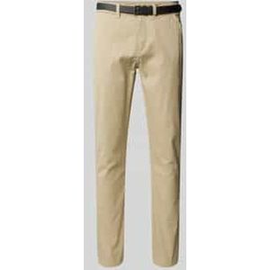 Clasic stretch fit chino met riem