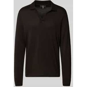 Regular fit poloshirt met V-hals, model 'BOLLO'