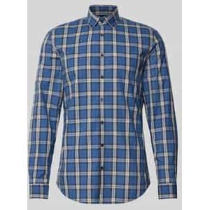 Slim fit zakelijk overhemd van katoen