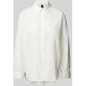 Regular fit overhemdblouse met verlengd rugpand