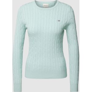 Gebreide pullover met kabelpatroon