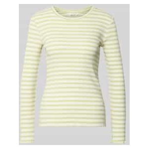 Slim fit shirt met lange mouwen van biologische katoenmix, model 'ANNA'