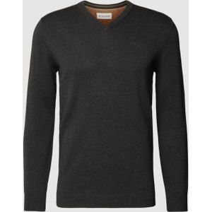 Gebreide pullover met V-hals