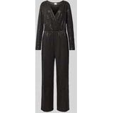 ICHI - NELENIA - Jumpsuit - Met V-hals - Los Model - Met Pailletten