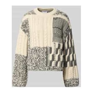 Relaxed fit gebreide pullover met wol