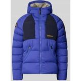 Regular fit gewatteerd jack met logopatch, model 'MOESA'