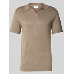 Slim fit poloshirt met V-hals, model 'Ecovero'