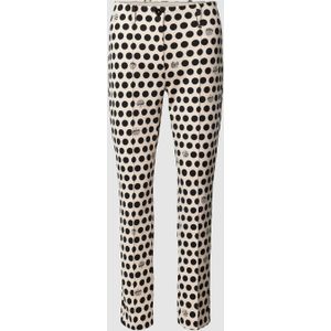 Stoffen broek met all-over motief