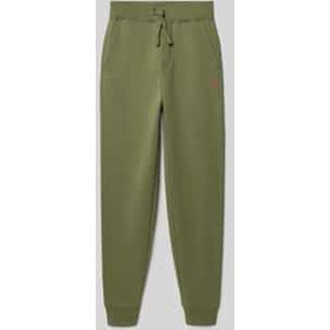 Regular fit sweatpants met logostitching