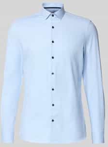 OLYMP - Level Five 24/Seven - Overhemd - Bleu - Body Fit - Modern Kent