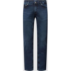 Slim fit jeans met labelpatch, model 'LOOM'