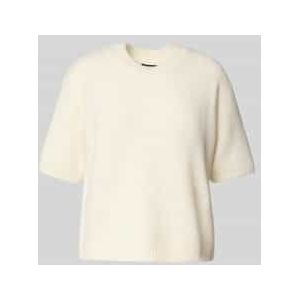 Gebreide pullover met lanawol en ronde hals