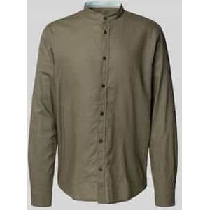 Regular fit vrijetijdsoverhemd van een mix van linnen en katoen
