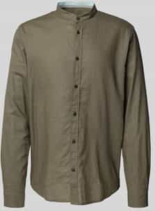 Regular fit vrijetijdsoverhemd van een mix van linnen en katoen