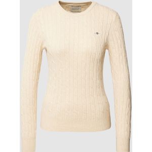 Gebreide pullover met kabelpatroon