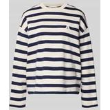 Armedangels - Frankaa - Sweatshirt - Oversized Pasvorm - Ronde Hals - Gestreept