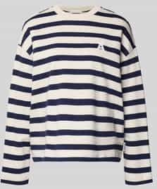 Armedangels - Frankaa - Sweatshirt - Oversized Pasvorm - Ronde Hals - Gestreept