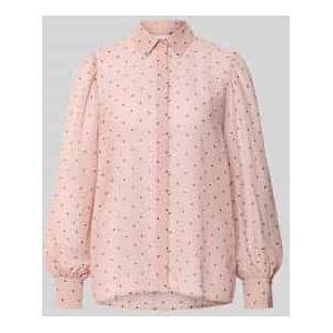 Overhemdblouse met blinde knoopsluiting