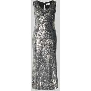 Regular fit midi-jurk met V-hals, model 'Asya'