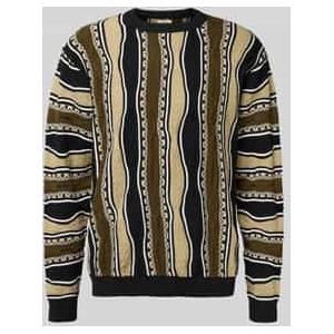 Gebreide pullover met ribboorden, model 'TETON'