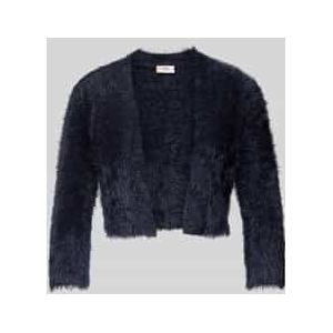 Cardigan - Effen - Pluizig - V-hals - 3/4 Mouwen - Comfortabele Materiaalmix