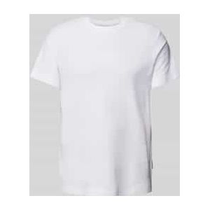 T-shirt met structuurmotief, model 'Ismet'