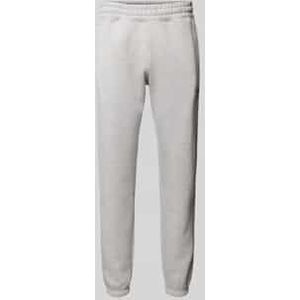 Tapered fit sweatpants met labelstitching