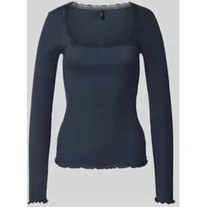 Slim fit shirt met lange mouwen van puur katoen, model 'XENA'