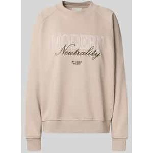 Oversized sweatshirt met ribboorden, model 'Maxime'