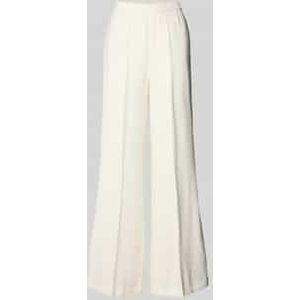 Wide leg stoffen broek met vaste persplooien