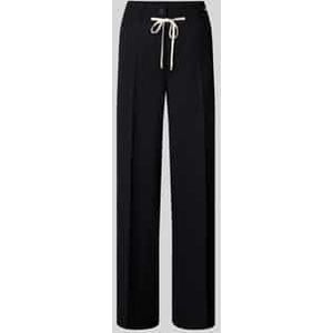 Straight leg stoffen broek met persplooien, model 'ADRIENNE'