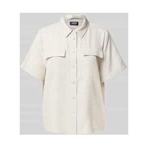 Blouse - Effen - Lyocell - Normale Pasvorm - Driekwart Mouw