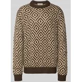 Relaxed fit gebreide pullover van wolmix, model 'REMI'